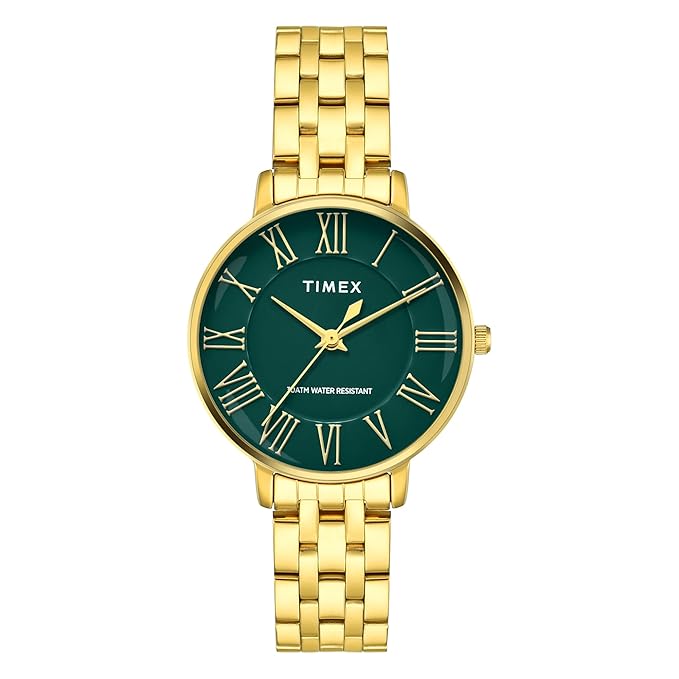 Timex Green Dial with Roman Numbers Women's Astrological Watch - TWEL19106 - KRISHNA WATCH COMPANY