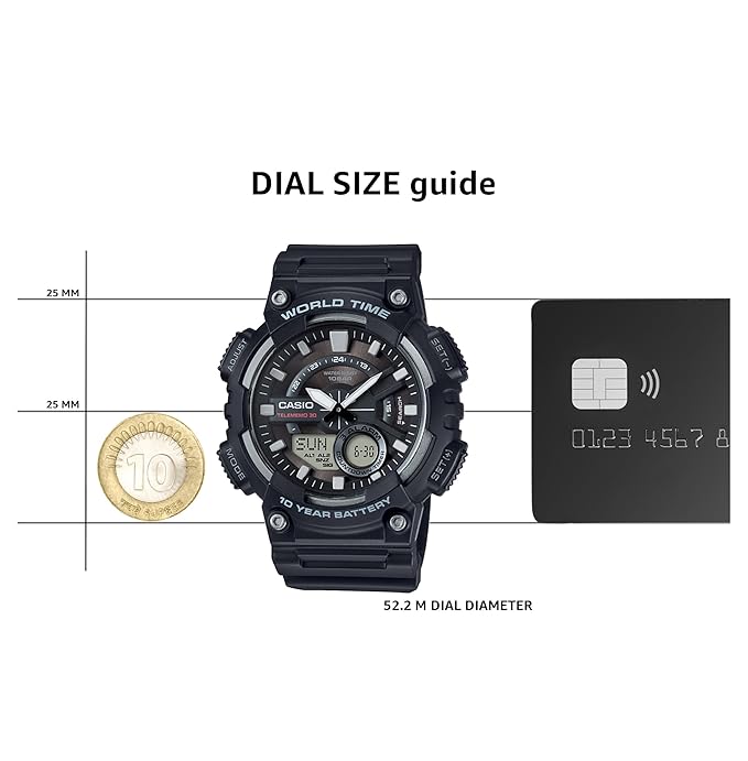Casio Black Analog-Digital - Men's Watch CASIO YOUTH AEQ-110W-1AVDF (AD207) - KRISHNA WATCH COMPANY