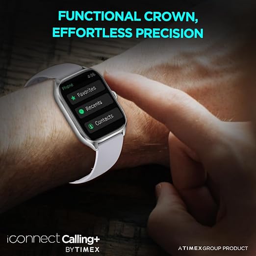 TIMEX iConnect Calling+ 2.01” TFT Display with 240x296 Pixel Resolution|Functional Crown|Bluetooth Calling|AI Voice Assist|100+ Sports Modes|100+ Watchfaces|Upto7 Days Battery(Normal Usage)-TWIXW502T - KRISHNA WATCH COMPANY