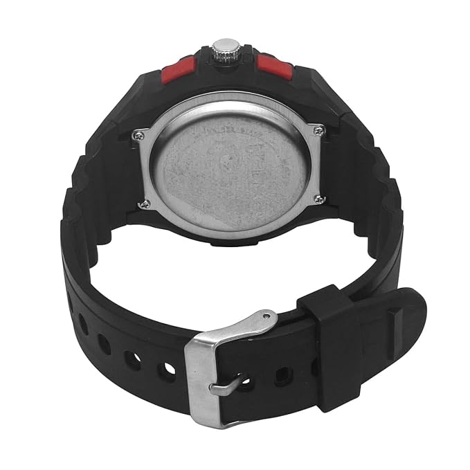 Helix Men Black Round Dial Quartz Analog-Digital Watch - TWESK4601T - KRISHNA WATCH COMPANY