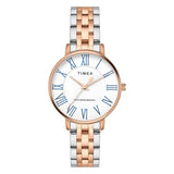 Timex White Dial with Roman Numbers Women's Watch - TWEL19109