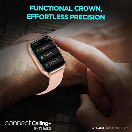 TIMEX iConnect Calling+ 2.01” TFT Display with 240x296 Pixel Resolution|Functional Crown|Bluetooth Calling|AI Voice Assist|100+ Sports Modes|100+ Watchfaces|Upto7 Days Battery(Normal Usage)-TWIXW504T - KRISHNA WATCH COMPANY