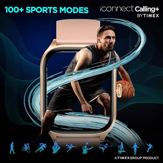TIMEX iConnect Calling+ 2.01” TFT Display with 240x296 Pixel Resolution|Functional Crown|Bluetooth Calling|AI Voice Assist|100+ Sports Modes|100+ Watchfaces|Upto7 Days Battery(Normal Usage)-TWIXW504T - KRISHNA WATCH COMPANY