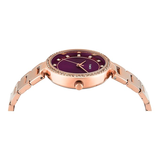 Timex Purple Dial Women's Watch - TWEL18726 - KRISHNA WATCH COMPANY