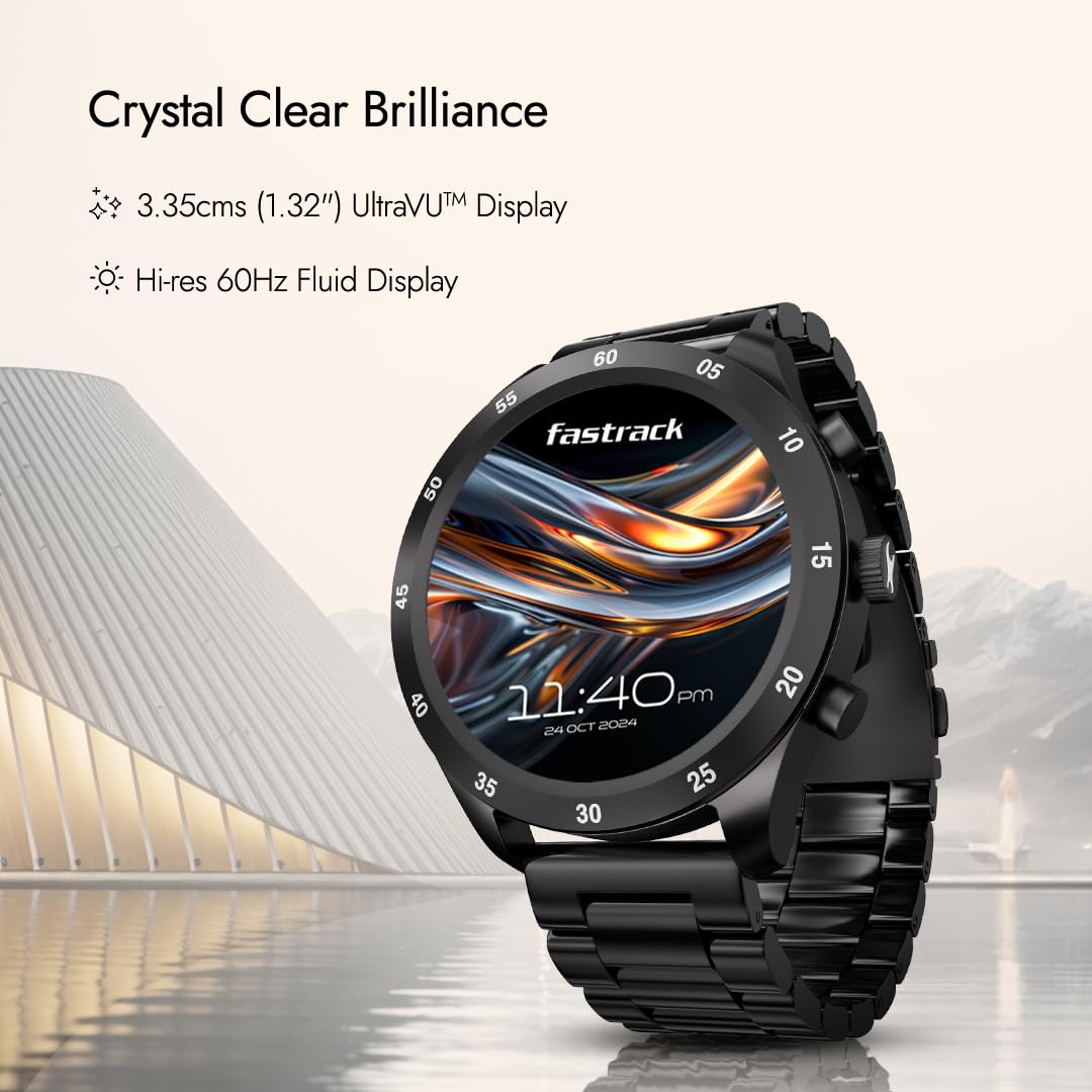 Fastrack Magnus FX2 Unisex Smart Watch With Rose Gold Metal Strap 38127wm01 - KRISHNA WATCH COMPANY