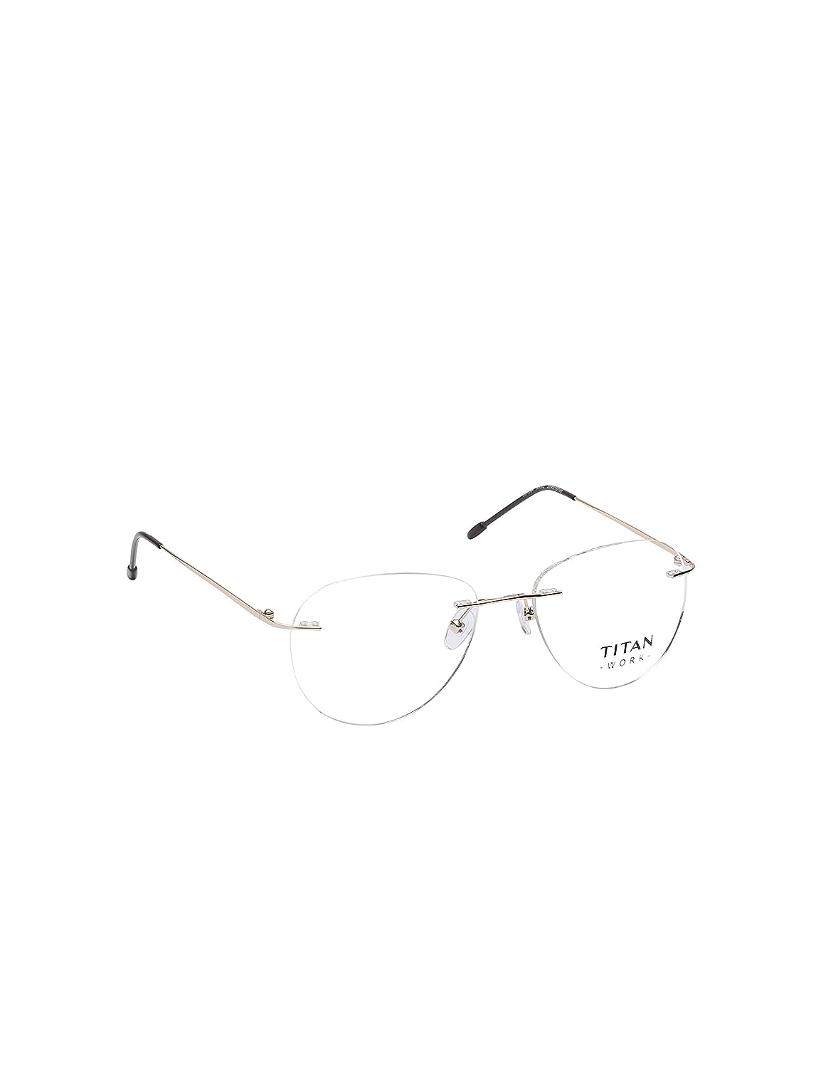 Titan Rimless Round Spectacle Gold Frame For Men & Women - TW1084MRM2 - KRISHNA WATCH COMPANY