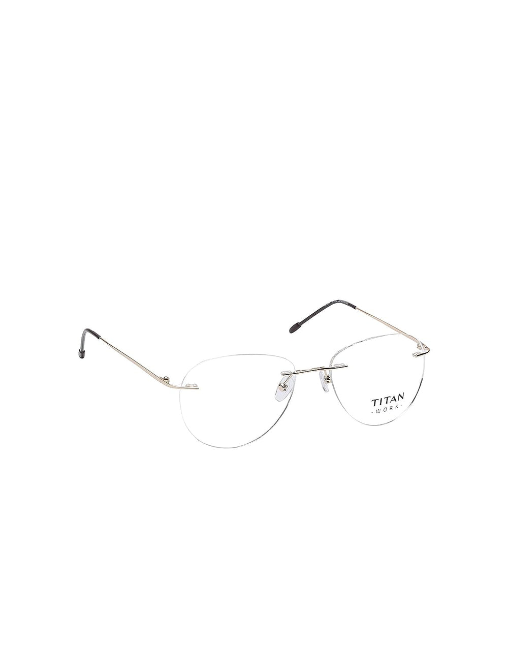 Titan Rimless Round Spectacle Gold Frame For Men & Women - TW1084MRM2 - KRISHNA WATCH COMPANY