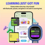 Noise Junior Champ 3 Smart Watch for Kids | 3-in-1 Look with 2 Switchable Bumpers, in-Built Learning Hub, Habit Builder, Exam & School Mode, SOS, 100+ Cloud Faces, Parental Control (Black Blaze)