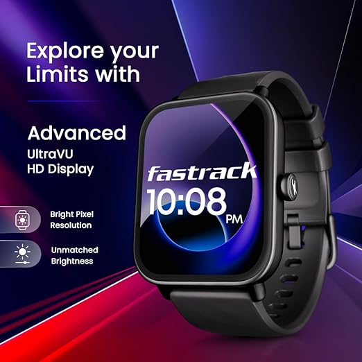 Fastrack Rider with 4.64 cm TFT LCD Display, SingleSync BT Calling Unisex Smart Watch with Blue Strap 38100pp05k - KRISHNA WATCH COMPANY