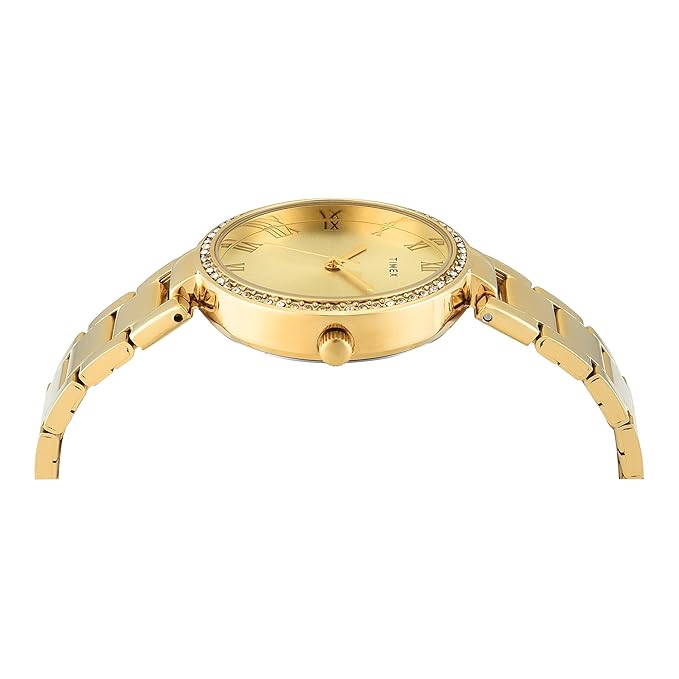 Timex Gold Dial with Roman Numbers Women's Watch - TWEL18715 - KRISHNA WATCH COMPANY