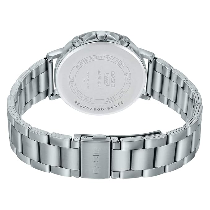 Casio Enticer Silver Analog - Men's Watch MTP-E321D-1AVDF - A1845 - KRISHNA WATCH COMPANY