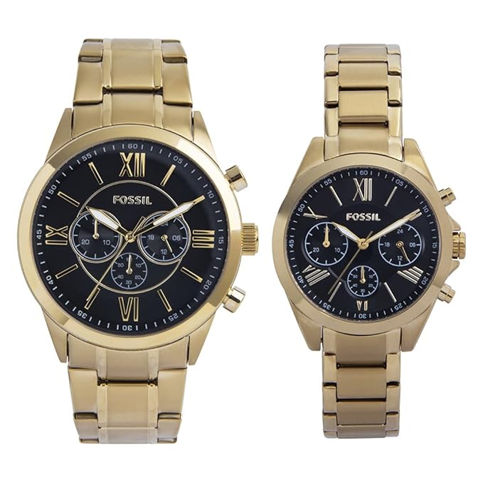Fossil Modern Courier Chronograph Watch Set for Couples BQ2400SET - KRISHNA WATCH COMPANY