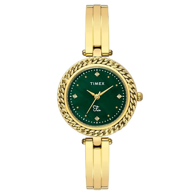 TIMEX Fria Green Round Dial Analog Women's Watch - TWEL24103
