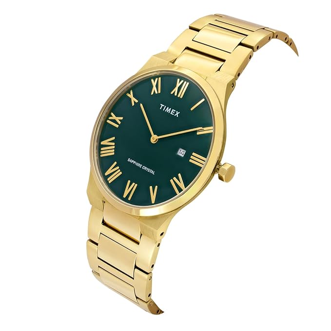 Timex Green Dial Stainless Steel bracelet Men's Watch - TWEG23608 - KRISHNA WATCH COMPANY