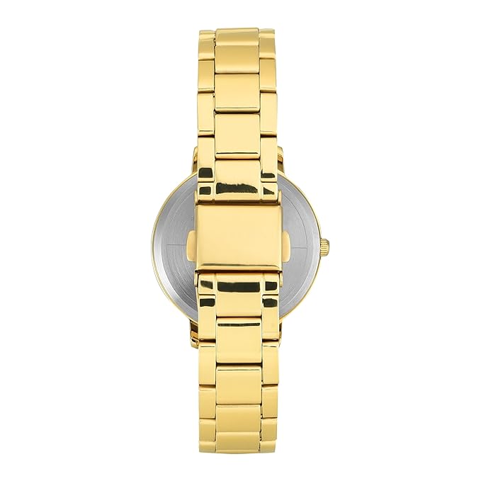 TIMEX Champagne Round Dial Analog Women's Watch - TWEL15829 - KRISHNA WATCH COMPANY