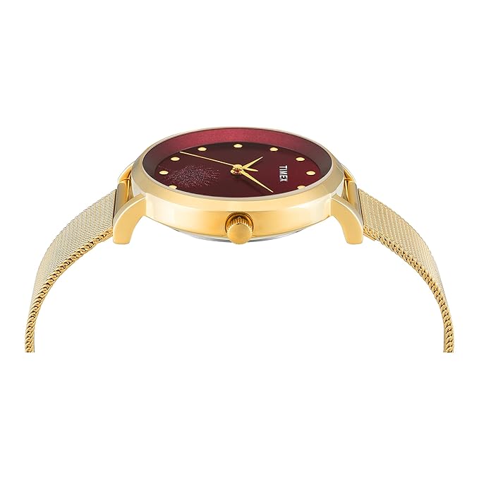 Timex Maroon Dial Women's Watch - TWEL12923 - KRISHNA WATCH COMPANY