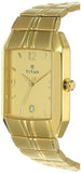 Titan Golden Dial Golden Metal Strap Watch 9264YM02