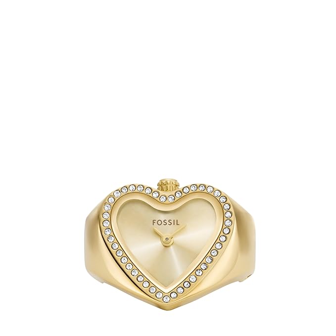 Fossil Watch Ring Two-Hand Gold-Tone Stainless Steel ES5407