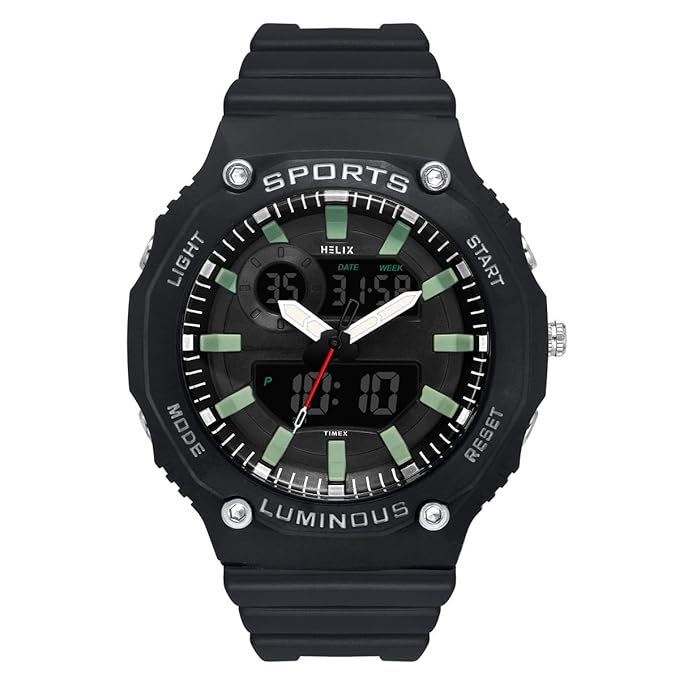 Helix Analog-Digital Black Dial Men's Watch-TWESK4700T - KRISHNA WATCH COMPANY