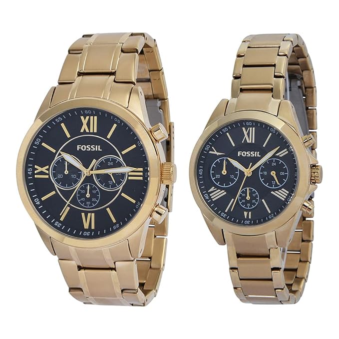 Fossil Modern Courier Chronograph Watch Set for Couples BQ2400SET - KRISHNA WATCH COMPANY