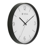 Titan Essence Classic Analog Wall Clock - Black & White Minimal - W0094PA04