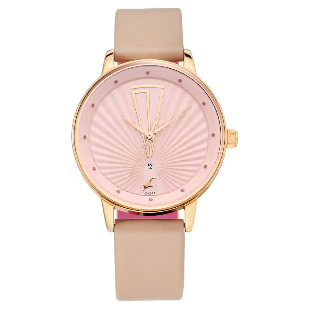 Fastrack pink discount strap watch