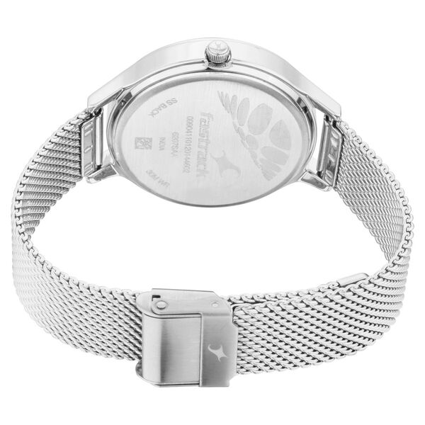 Fastrack Ruffles Quartz Analog with Day and Date Pink Dial Stainless Steel Strap Watch for Girls NR6207NM01 - KRISHNA WATCH COMPANY