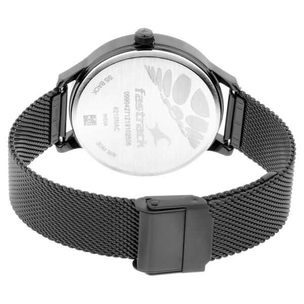 Fastrack Fit Outs Quartz Analog Black Dial Metal Strap Watch for Girls ns6210nm03 / 6210nm03 - KRISHNA WATCH COMPANY