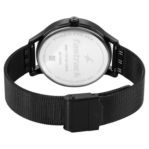 Fastrack Fleek Quartz Analog Black Dial Stainless Steel Strap Watch For Girls 6210nm04 - KRISHNA WATCH COMPANY