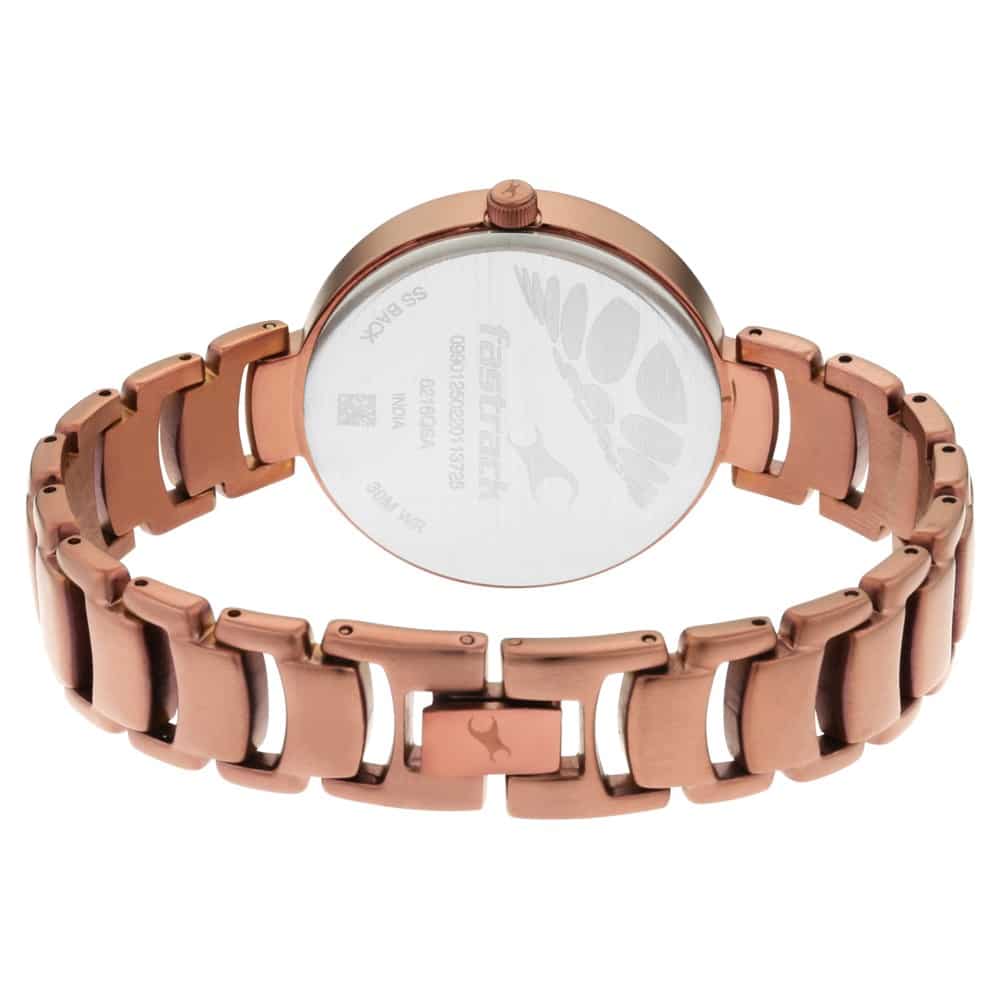 FASTRACK - RUFFLES BEIGE DIAL STAINLESS STEEL STRAP WATCH - 6216QM01 - KRISHNA WATCH COMPANY