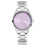 Fastrack Tripster Quartz Analog Purple Dial Stainless Steel Strap Watch for Girls - NU6219SM02