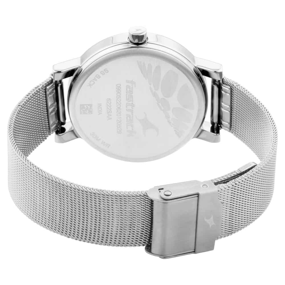 ROSE GOLD DIAL STAINLESS STEEL STRAP WATCH 6222SM01 - KRISHNA WATCH COMPANY