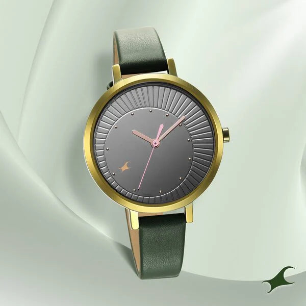 Fastrack Style Up Black Dial Leather Strap Watch for Girls 6230QL01 - KRISHNA WATCH COMPANY