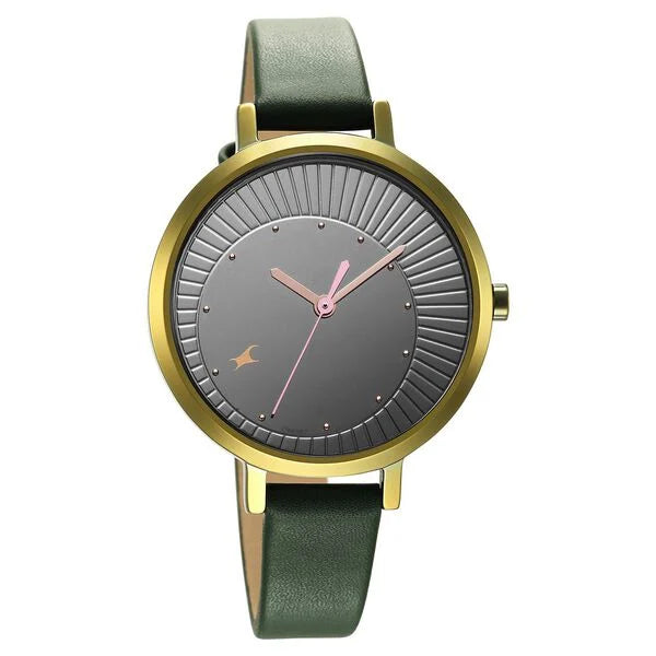 Fastrack Style Up Black Dial Leather Strap Watch for Girls 6230QL01 - KRISHNA WATCH COMPANY