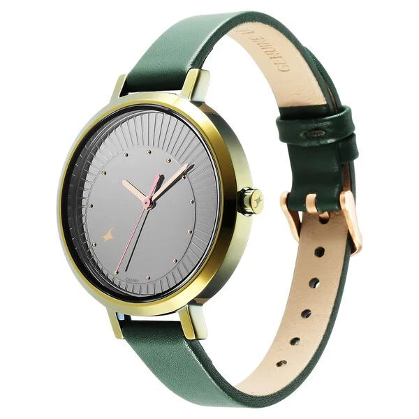 Fastrack Style Up Black Dial Leather Strap Watch for Girls 6230QL01 - KRISHNA WATCH COMPANY