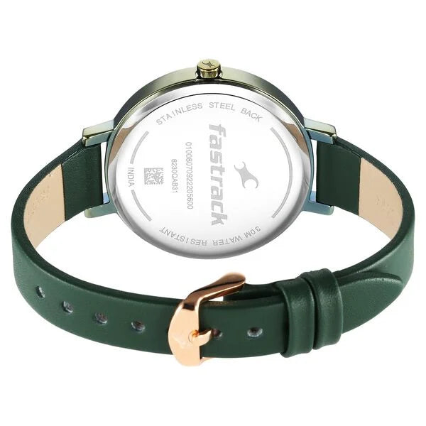 Fastrack Style Up Black Dial Leather Strap Watch for Girls 6230QL01 - KRISHNA WATCH COMPANY