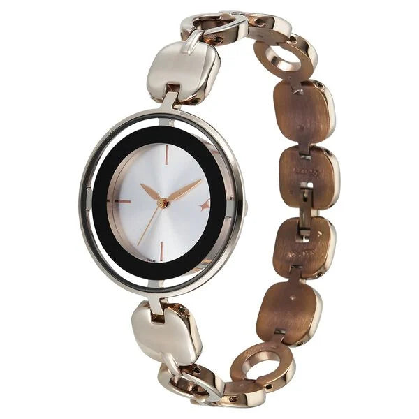 Fastrack Chrome K Quartz Analog Watch For Girls 6237QM04 - KRISHNA WATCH COMPANY