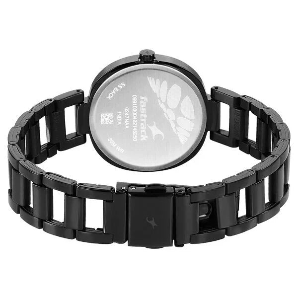 Fastrack Stunners Quartz Analog Black Dial Stainless Steel Strap Watch for Girls ns6247nm02 / 6247nm02 - KRISHNA WATCH COMPANY