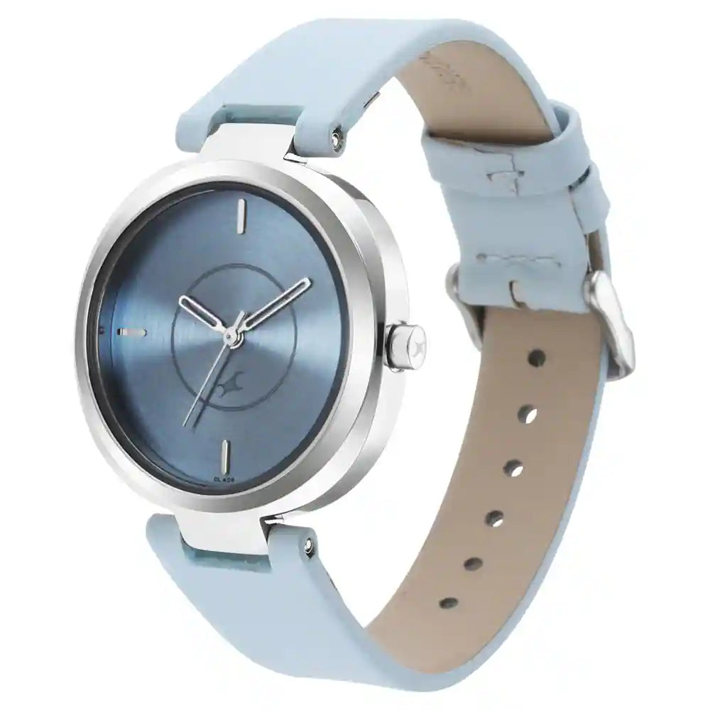 STUNNER IN BLUE DIAL & LEATHER STRAP NR6247SL02 - KRISHNA WATCH COMPANY