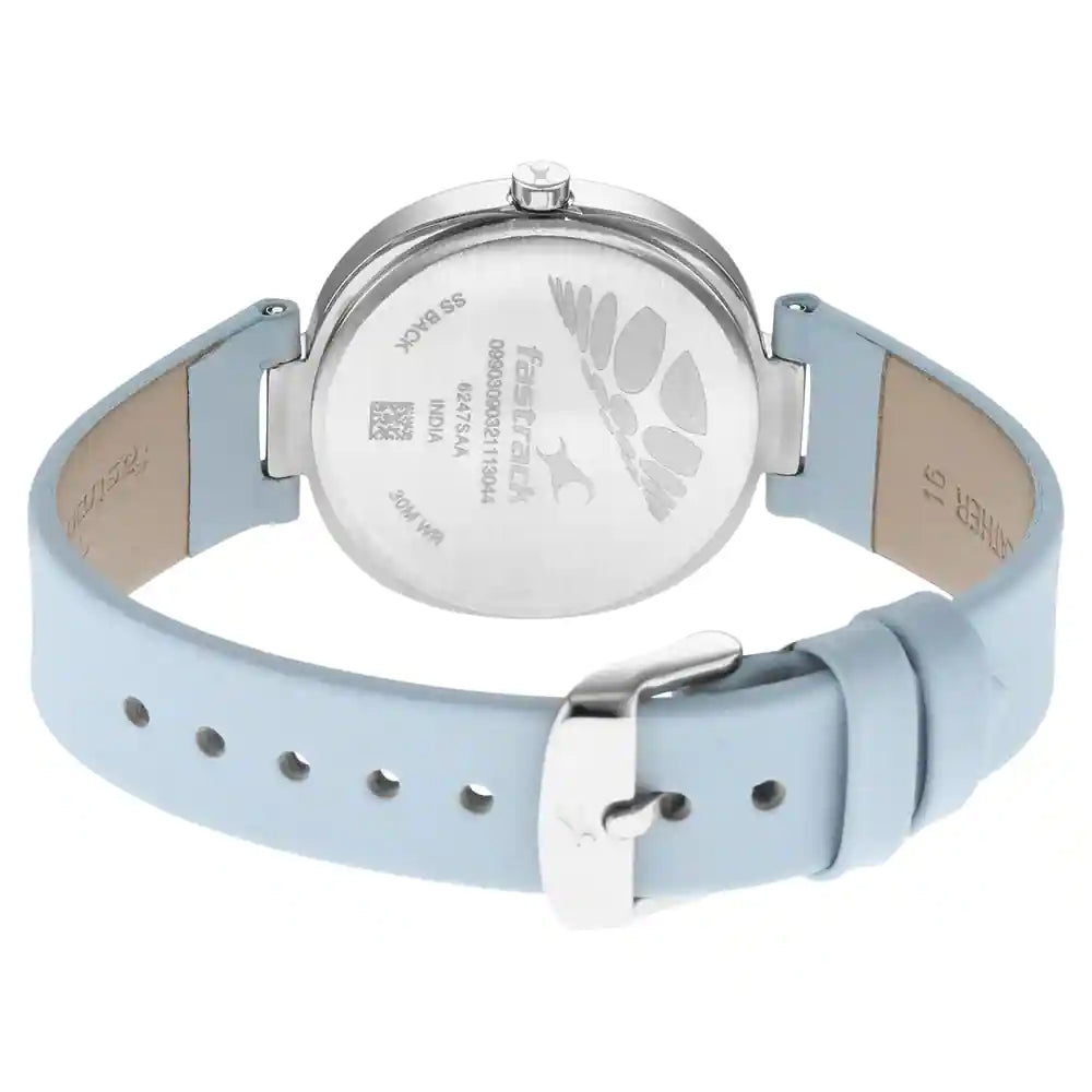 STUNNER IN BLUE DIAL & LEATHER STRAP NR6247SL02 - KRISHNA WATCH COMPANY