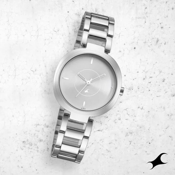 Fastrack Stunners Quartz Analog Silver Dial Metal Strap Watch for Girls ns6247sm01 / 6247sm01 - KRISHNA WATCH COMPANY