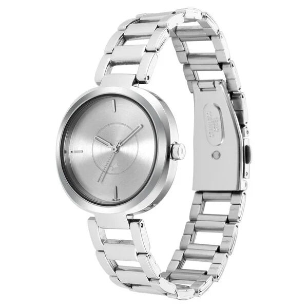 Fastrack Stunners Quartz Analog Silver Dial Metal Strap Watch for Girls ns6247sm01 / 6247sm01 - KRISHNA WATCH COMPANY