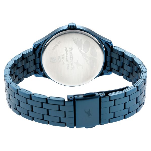 Fastrack Stunners Quartz Analog Blue Dial Metal Strap Watch for Girls NR6248QM01 - KRISHNA WATCH COMPANY