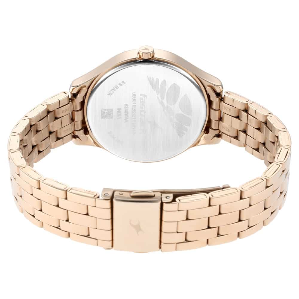 FASTRACK Stunner in Rose Gold Dial & Metal Strap - 6248WM01 - KRISHNA WATCH COMPANY