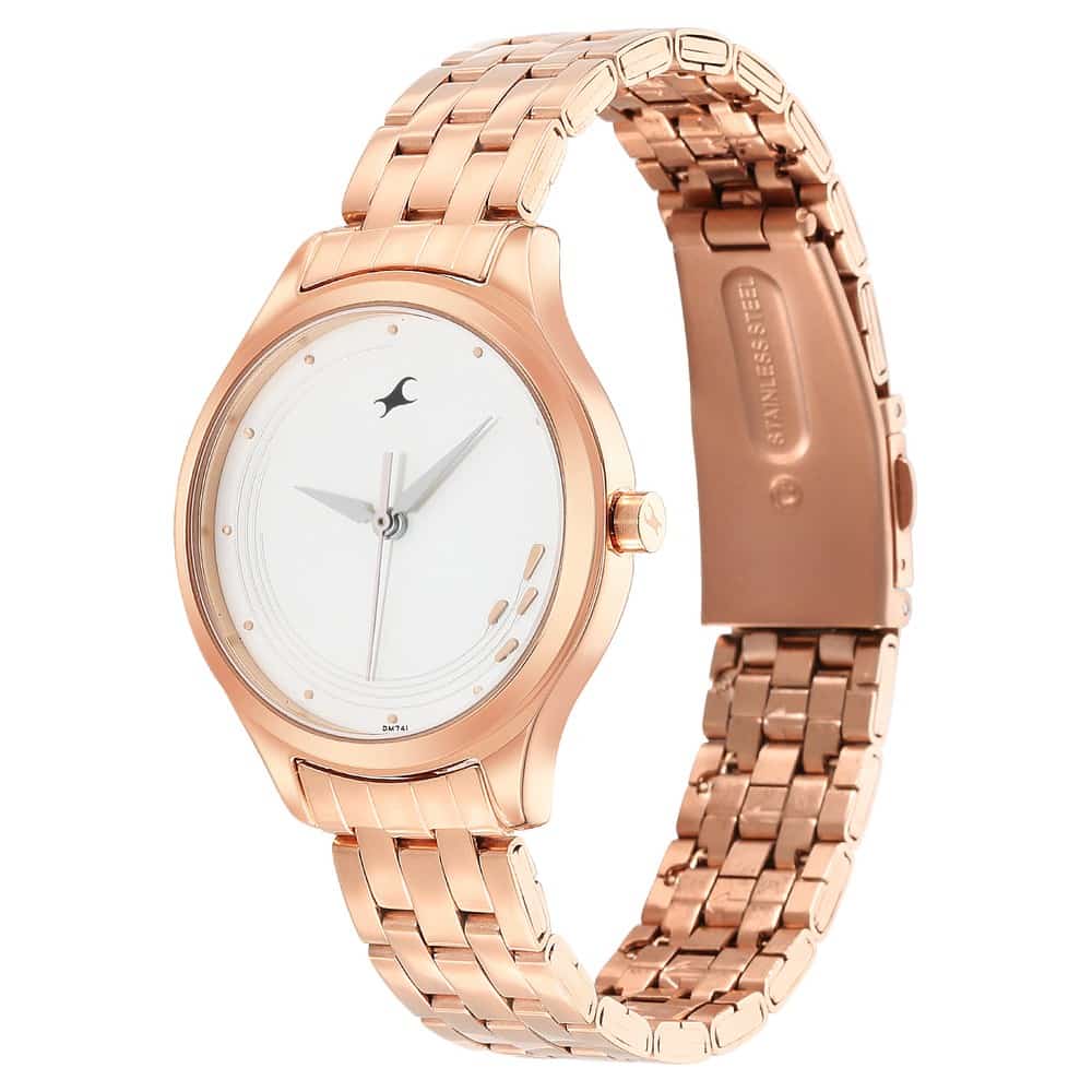 Fastrack Stunner White Dial Watch - 6248WM02 - KRISHNA WATCH COMPANY