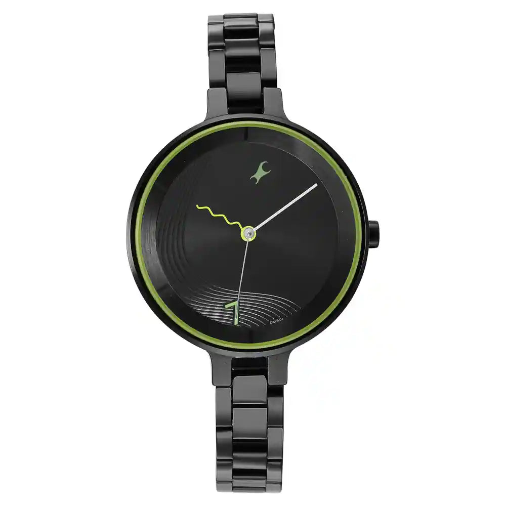 Fastrack STUNNERS 3.0 BLACK DIAL METAL STRAP WATCH 6265NM01