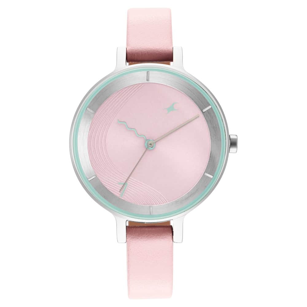 STUNNERS 3.0 PINK DIAL LEATHER STRAP WATCH 6266SL01 - KRISHNA WATCH COMPANY