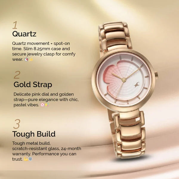 Fastrack Uptown Retreat Quartz Analog Watch for Girls - 6277WM01 - KRISHNA WATCH COMPANY