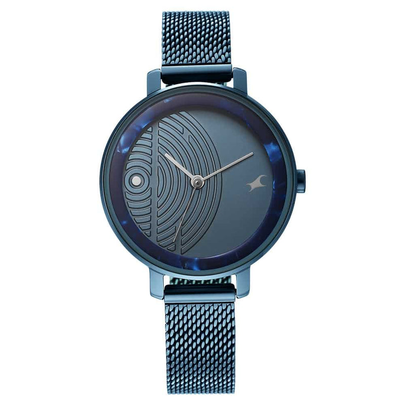 Fastrack YOUNIQUE BLUE DIAL STAINLESS STEEL STRAP WATCH 6278QM01 - KRISHNA WATCH COMPANY