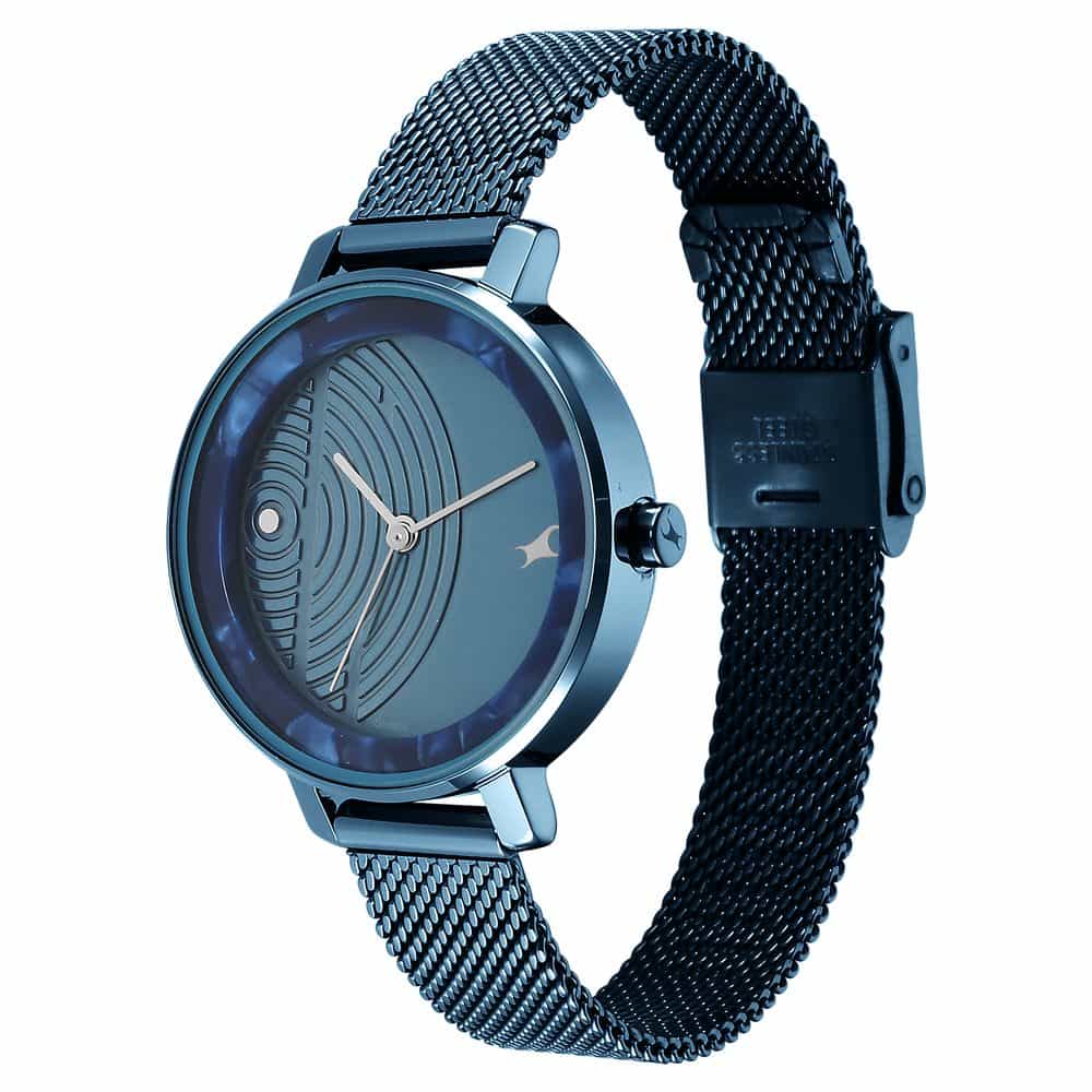 Fastrack YOUNIQUE BLUE DIAL STAINLESS STEEL STRAP WATCH 6278QM01 - KRISHNA WATCH COMPANY